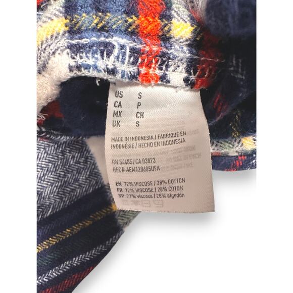 American Eagle Amazingly Soft Plaid Button-Up Shacket Womens Size Small - Picture 6 of 11